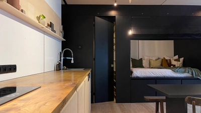 Kitchen in Loft Architecte minimaliste 80 m²  - 4