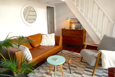Living room in Bel appartement Canut typique de la Croix-rousse - 3