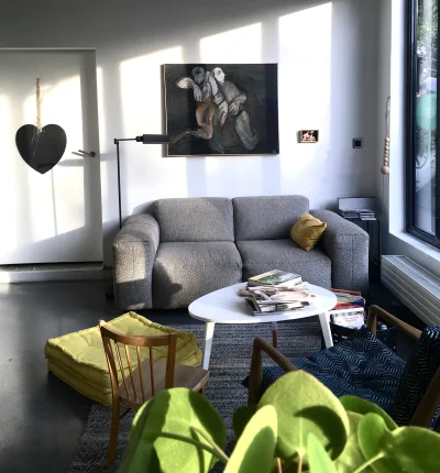 Living room in Maison d'artistes à la campagne proche Paris - 4
