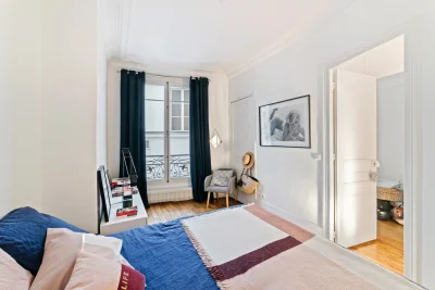 Bedroom in Espace lumineux avec du cachet à Montmartre - 14