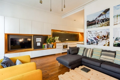 Living room in Superbe appartement haussmanien revisité près des berges du Rhône - 2
