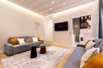 Living room in Magnifique appartement proche du Grand Rex - 1