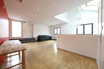 Living room in Duplex lumineux avec terrasse de toit - 7