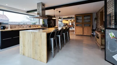 Kitchen in Grange entièrement rénovée à 15 min de Lille - 4