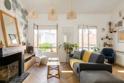 Living room in Duplex de charme Parisien 60m² - 1