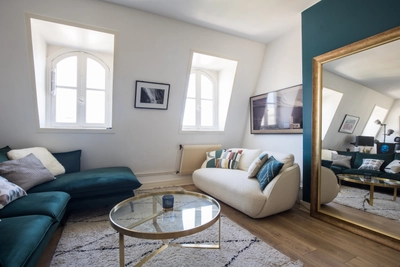 Living room in Bel appart à Montorgueil, lumineux, dernier étage - 4