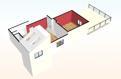 Living room in Duplex lumineux avec terrasse de toit - 17