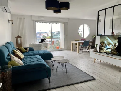 Living room in Superbe appartement de 100m², vue imprenable Saône - 0