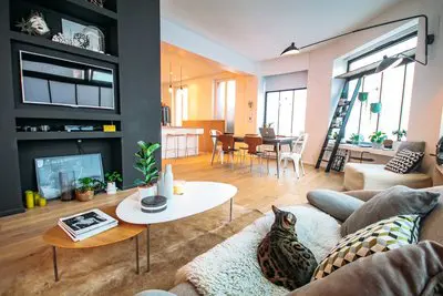 Living room in Loft avec architecture de caractère - 4
