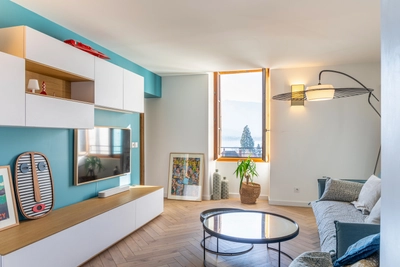 Sala dentro Appartement avec Jardin & vue Lac d'Annecy  - 3
