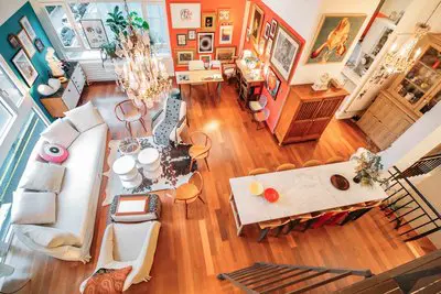 Living room in Loft design dans Maison style Le Corbusier  - 4