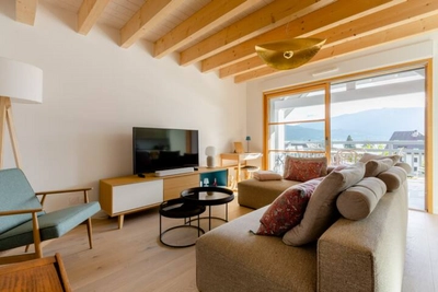 Living room in  Duplex vue lac et montagne à Talloires  - 2