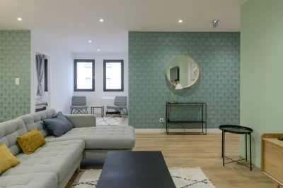 Living room in Grand appartement moderne et coloré - 3