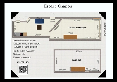 Espace Le Marais (2 niveaux 60m² + 40m²) - 1