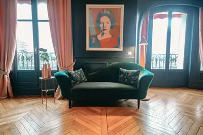 Living room in Appartement Haussmannien avec vue Tour Eiffel - 4