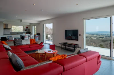 Living room in Villa moderne avec époustouflante et piscine - 2