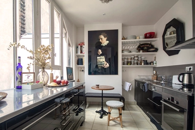 Kitchen dentro Loft atelier ébéniste - ciel de Paris - 4