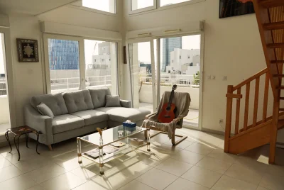 Living room in Dupleix chaleureux vue mer avec terrasses - 0