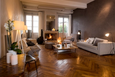 Living room in Villa sur les hauteurs de Lyon - 1