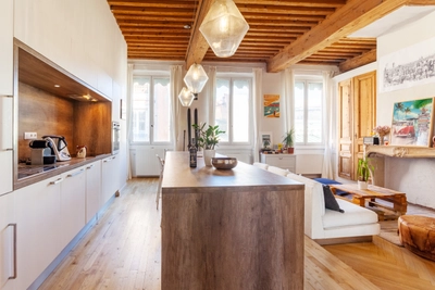 Kitchen in Grand appartement canut lumineux - Terreaux  - 11