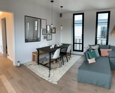 Sala dentro Appartement vue imprenable sur le Bois de Boulogne - 1