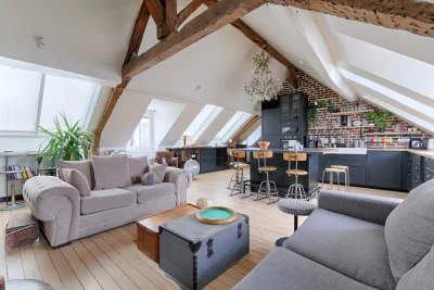 Living room in Luxurious Parisian Design Flat 120m² - Le Marais - 1