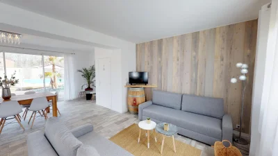 Living room in MAISON DE CHARME AVEC PISCINE - 8