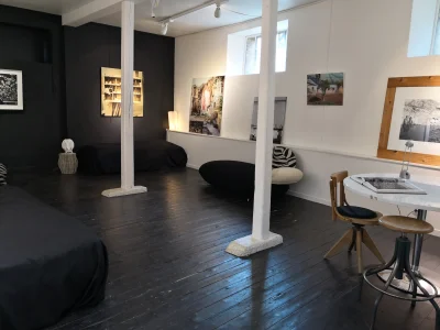 Living room in L'atelier noir et élégant de Gwenaelle - 8