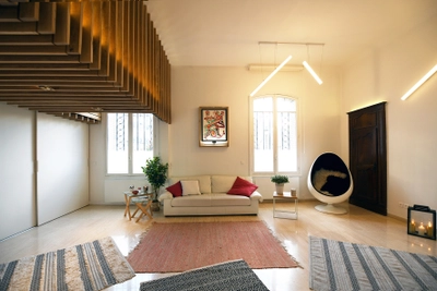 Living room in Beau loft à deux pas du Moulin-Rouge - 0