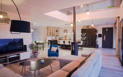 Living room in Villa moderne dans un cadre bucolique - 3