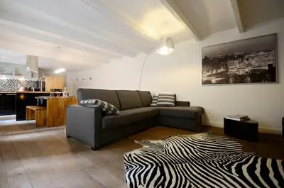 Living room in Espace design chaleureux au coeur de Paris - 1