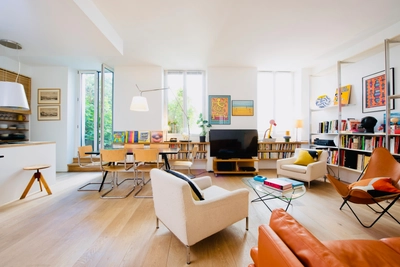 Living room in Loft avec terrasse - 0
