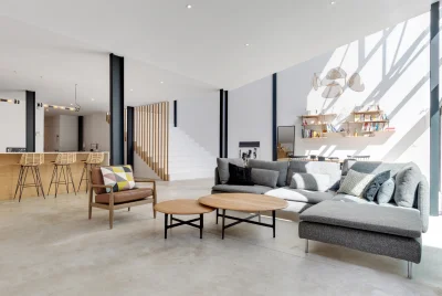 Living room in Loft industriel avec terrasse à Montreuil - 0